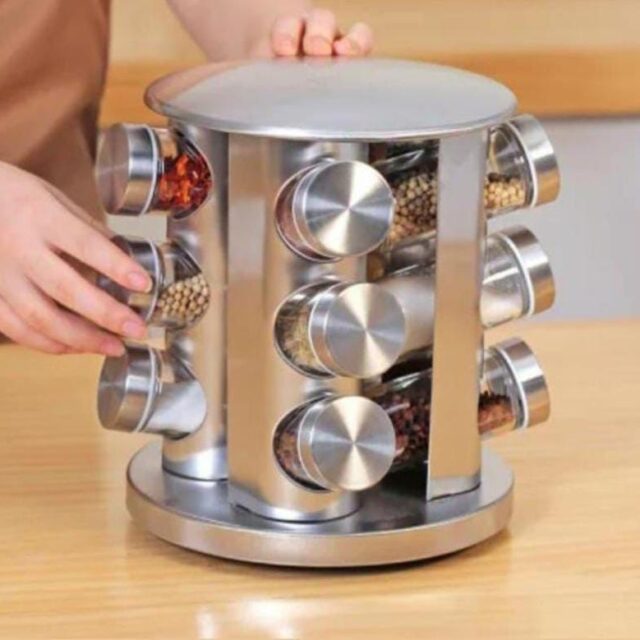 12 pcs rotatable spice rack